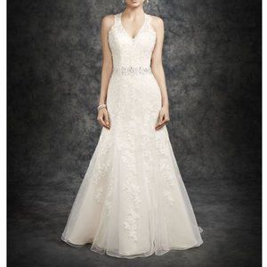 Ella Rosa BE312 Wedding Dress - Champagne & White